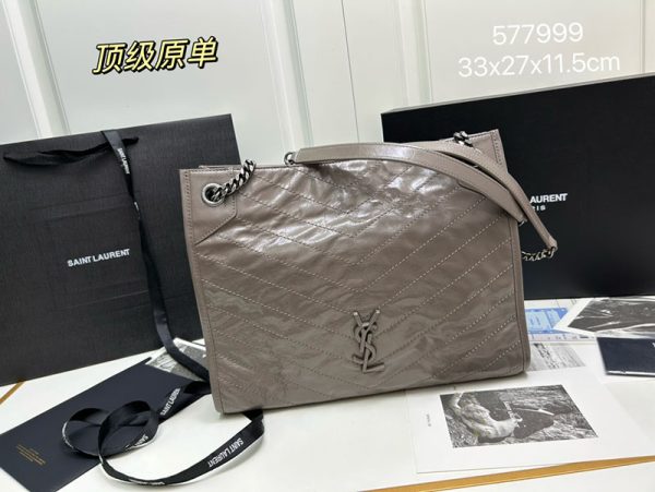 サンローラン 人気バッグ ニキ ショッピングバッグ DUSTY GREY