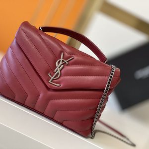 サンローラン バッグ 40代 ルル スモール ROUGE MERLOT