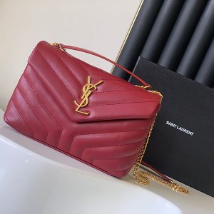 サンローラン バッグ 40代 ルル スモール ROUGE MERLOT