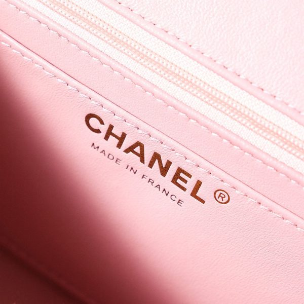 シャネル バッグ 2025 新作 CHANEL 大人可愛い斜めがけバッグ ブランド ピンク ブラック AS01116 コットン/レザー ゴールド金具 - 画像 (3)