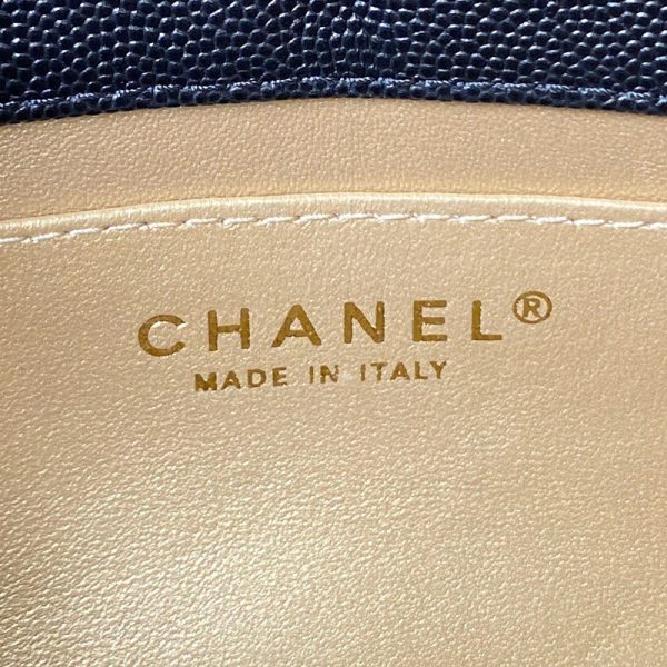 シャネル バッグ 2025 新作 CHANEL トップハンドル チェーンショルダーバッグ 黒 (ブラック) AS4008 キャビアスキン ゴールド金具 - 画像 (3)