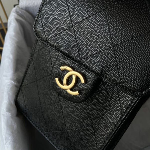 シャネル バッグ 2025 新作 CHANEL ハンドバッグ レディース 人気 黒 (ブラック) AS99922 キャビアスキン ゴールド金具 - 画像 (2)