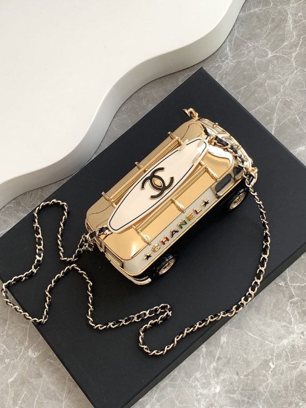 シャネル バッグ 2025 新作 CHANEL ミニ ヴァン イヴニング バッグ 黒 (ブラック) AS4590 B14952 NT531 プレキシ エナメル & ストラス ゴールド金具 - 画像 (6)