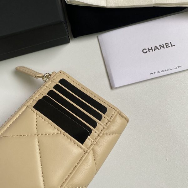 シャネル 財布 2025 新作 CHANEL L字 財布 ベージュ AP3179 ラムスキン ゴールド金具 - 画像 (5)