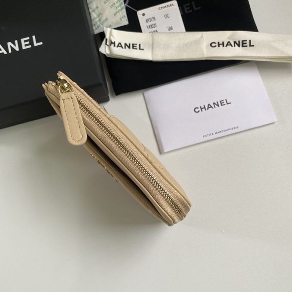 シャネル 財布 2025 新作 CHANEL L字 財布 ベージュ AP3179 ラムスキン ゴールド金具 - 画像 (4)