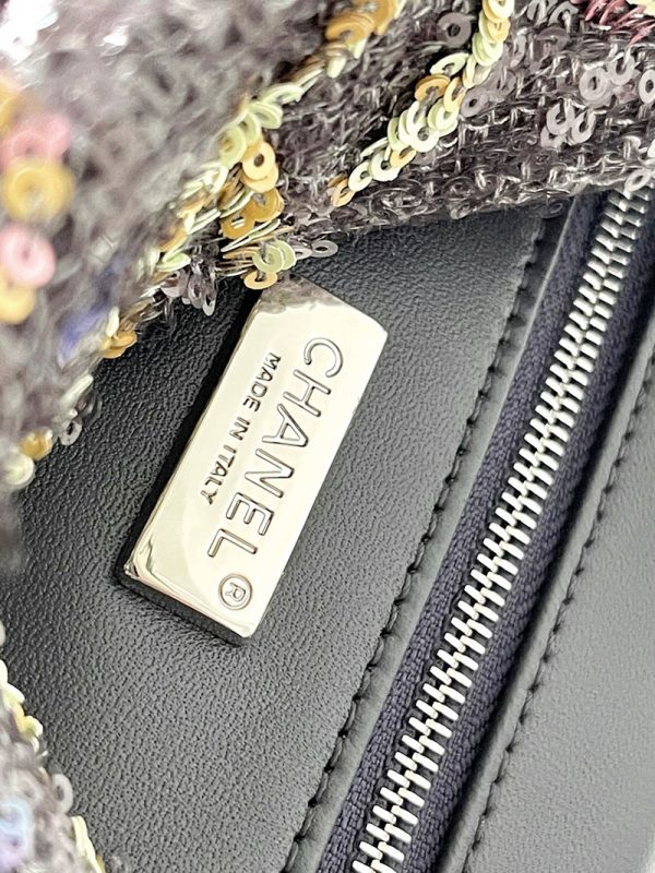 シャネル バッグ 2025 新作 CHANEL 40代 ショルダーバッグ 斜めがけ 軽い マルチカラー AS4714 レザー シルバー金具 - 画像 (3)