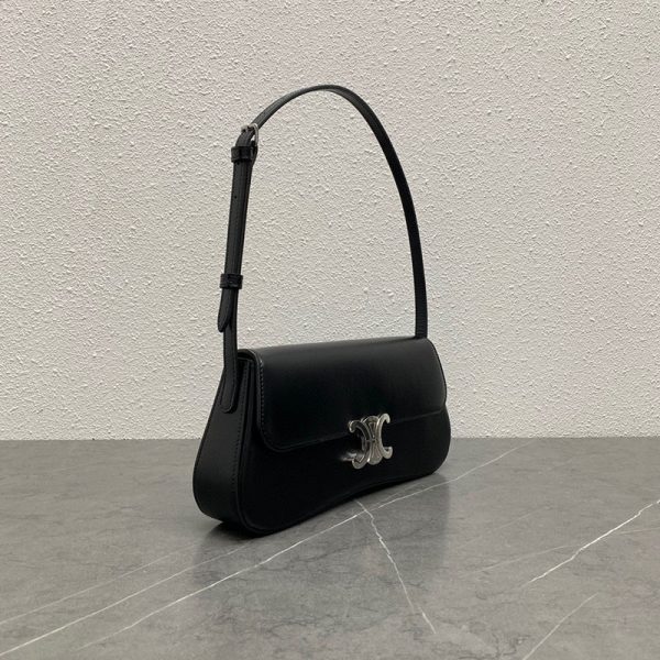 N品 セリーヌ バッグ 人気 ランキング CELINE バッグ 新作2024 ミディアム CELINE ローラ バッグ 115533BF4.38SI ブラック シルバー金具 - 画像 (9)