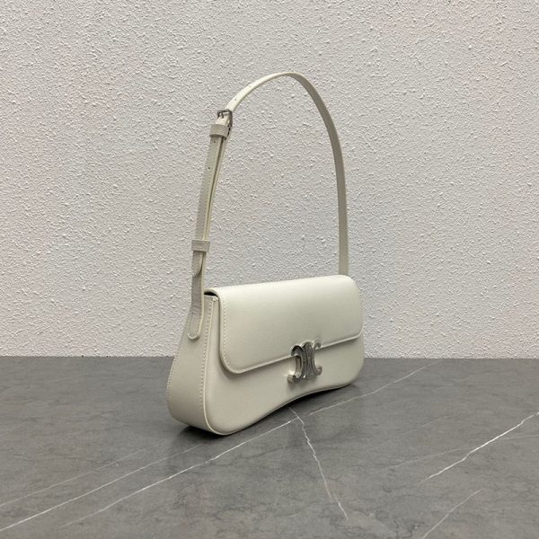 N品 セリーヌ バッグ 人気 ランキング CELINE バッグ 新作2024 ミディアム CELINE ローラ バッグ 115533BF4.00BB オブ ホワイト シルバー金具 - 画像 (9)