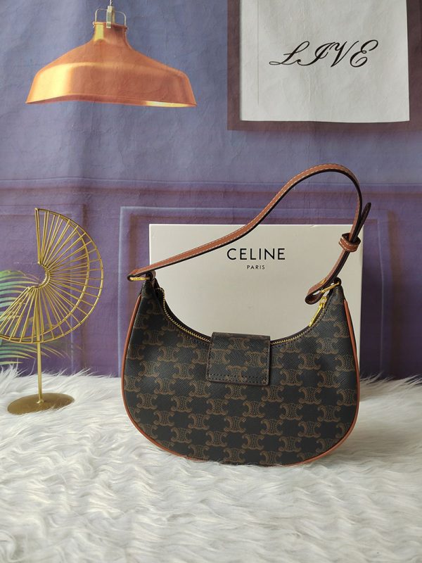 N品 セリーヌ バッグ 人気 ランキング CELINE ミディアム AVA（アヴァ） トリオンフ バッグ 114492BZJ.04LU タン ゴールド金具 - 画像 (9)