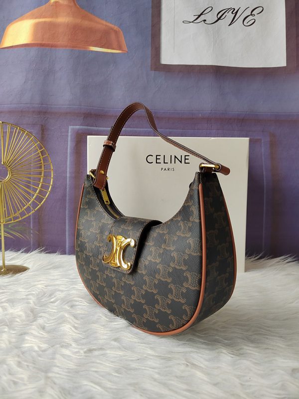 N品 セリーヌ バッグ 人気 ランキング CELINE ミディアム AVA（アヴァ） トリオンフ バッグ 114492BZJ.04LU タン ゴールド金具 - 画像 (8)