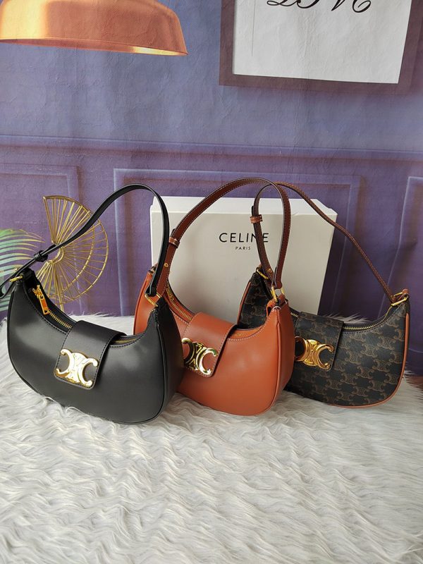 N品 セリーヌ バッグ 人気 ランキング CELINE ミディアム AVA（アヴァ） トリオンフ バッグ 114492BZJ.04LU タン ゴールド金具 - 画像 (2)