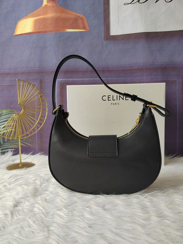 N品 セリーヌ バッグ 人気 ランキング CELINE ミディアム AVA（アヴァ） トリオンフ バッグ 114493DGQ.38NO ブラック ゴールド金具 - 画像 (9)