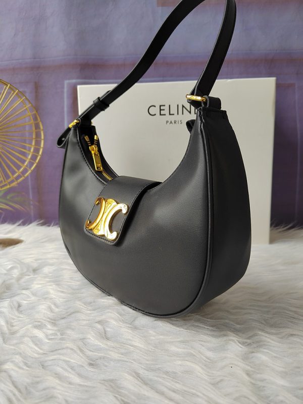 N品 セリーヌ バッグ 人気 ランキング CELINE ミディアム AVA（アヴァ） トリオンフ バッグ 114493DGQ.38NO ブラック ゴールド金具 - 画像 (8)