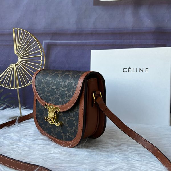 N品 セリーヌ バッグ 人気 ランキング CELINE ショルダーバッグ おしゃれ ブランド ブザス クレア 110962BZ4.04LU タン ゴールド金具 - 画像 (9)