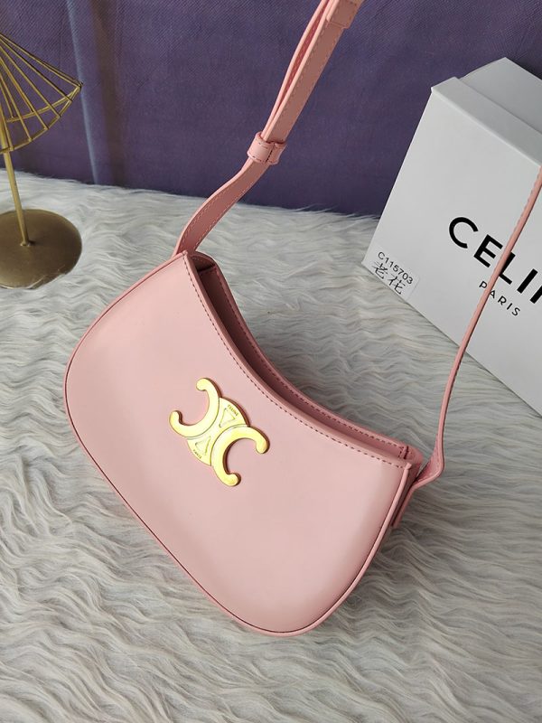 N品 セリーヌ バッグ 人気 ランキング CELINE バッグ レディース おしゃれ ミディアム ティリー バッグ 115703BF4.24OS ローズ ゴールド金具 - 画像 (6)