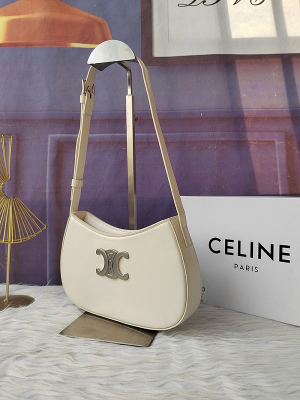 N品 セリーヌ バッグ 人気 ランキング CELINE バッグ レディース おしゃれ ミディアム ティリー バッグ 115703BF4.01BC ホワイト シルバー金具 - 画像 (8)