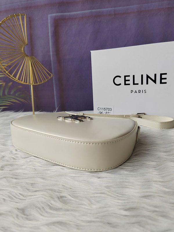 N品 セリーヌ バッグ 人気 ランキング CELINE バッグ レディース おしゃれ ミディアム ティリー バッグ 115703BF4.01BC ホワイト シルバー金具 - 画像 (6)