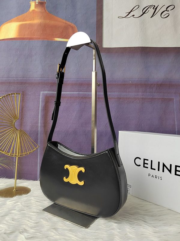 N品 セリーヌ バッグ 人気 ランキング CELINE バッグ レディース おしゃれ ミディアム ティリー バッグ 115703BF4.38NO ブラック ゴールド金具 - 画像 (8)