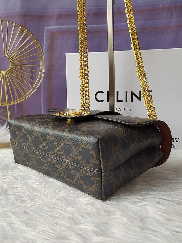 N品 セリーヌ バッグ 人気 ランキング ミディアム CELINE ヴィクトワール バッグ 115852FRH.04LU タン ゴールド金具 - 画像 (7)