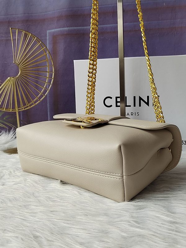 N品 セリーヌ バッグ 人気 ランキング ミディアム CELINE ヴィクトワール バッグ 115853FDU.10BL ぺブル ゴールド金具 - 画像 (7)