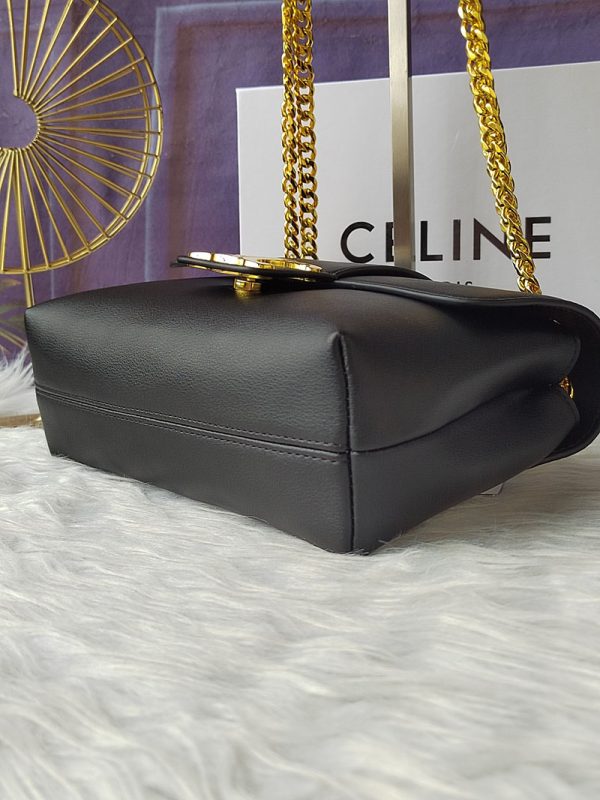 N品 セリーヌ バッグ 人気 ランキング ミディアム CELINE ヴィクトワール バッグ 115853FDU.38NO ブラック ゴールド金具 - 画像 (6)