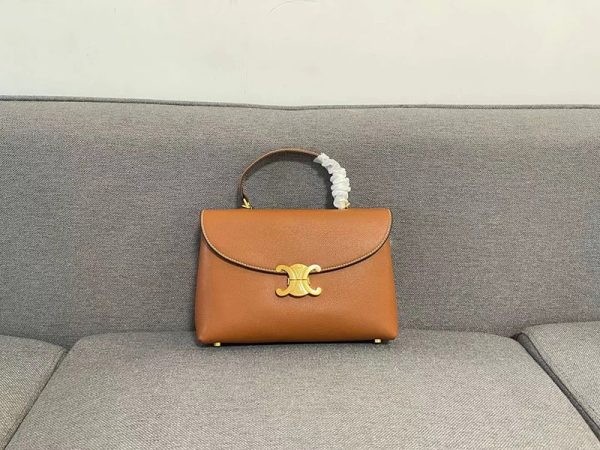 N品 セリーヌ バッグ 人気 ランキング CELINE ミディアム ニノ バッグ 117523FXK.18BU ブロンズ ゴールド金具 - 画像 (7)