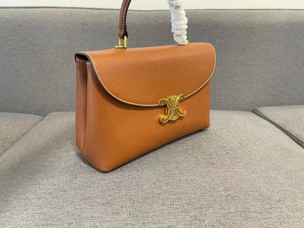 N品 セリーヌ バッグ 人気 ランキング CELINE ミディアム ニノ バッグ 117523FXK.18BU ブロンズ ゴールド金具 - 画像 (6)