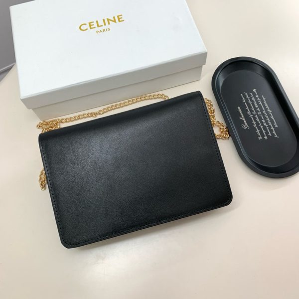 N品 セリーヌ バッグ 人気 ランキング CELINE チェーンウォレット マーゴ 10L033DPV.38NO ブラック ゴールド金具 - 画像 (9)