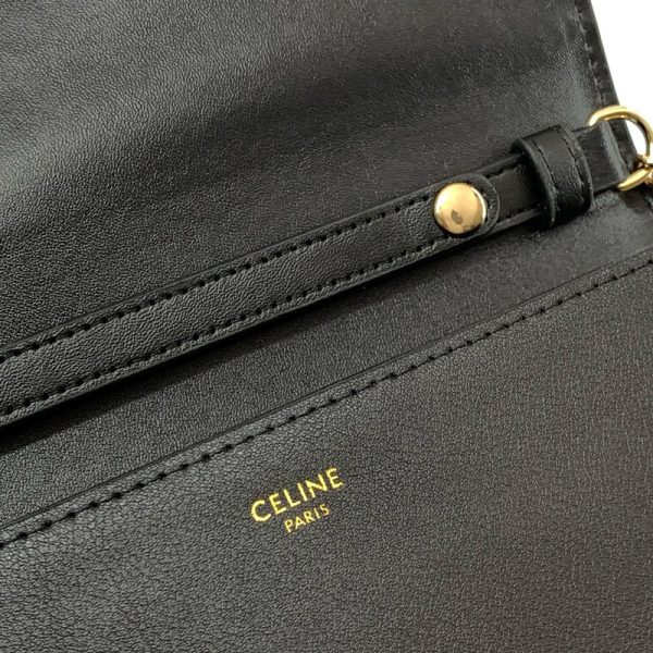 N品 セリーヌ バッグ 人気 ランキング CELINE チェーンウォレット マーゴ 10L033DPV.38NO ブラック ゴールド金具 - 画像 (5)