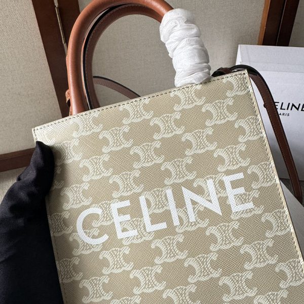 N品 セリーヌ バッグ 人気 ランキング CELINE ミニ バーティカル カバ 194372FLT.02GR グレージュ ゴールド金具 - 画像 (5)