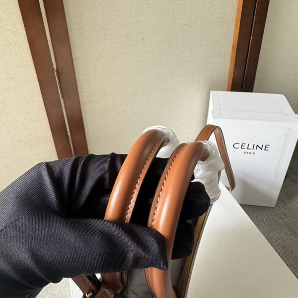 N品 セリーヌ バッグ 人気 ランキング CELINE ミニ バーティカル カバ 194372FLT.02GR グレージュ ゴールド金具 - 画像 (4)