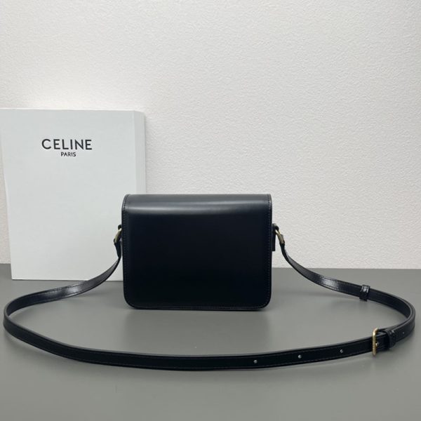 N品 セリーヌ バッグ 人気 ランキング CELINE ティーン トリオンフ バッグ 188423BF4.38NO ブラック ゴールド金具 - 画像 (9)