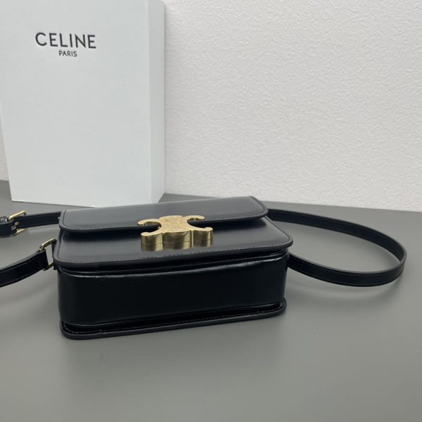 N品 セリーヌ バッグ 人気 ランキング CELINE ティーン トリオンフ バッグ 188423BF4.38NO ブラック ゴールド金具 - 画像 (6)