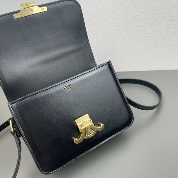 N品 セリーヌ バッグ 人気 ランキング CELINE ティーン トリオンフ バッグ 188423BF4.38NO ブラック ゴールド金具 - 画像 (5)