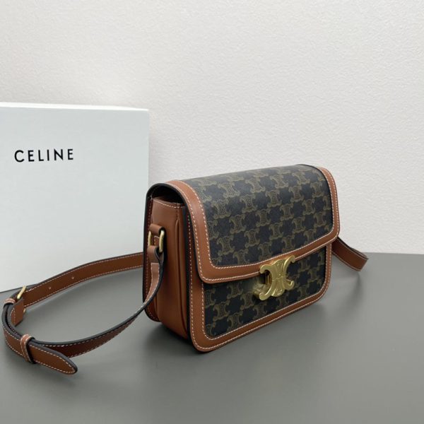 N品 セリーヌ バッグ 人気 ランキング CELINE クラシック トリオンフ バッグ 191242BZ4.04LU タン ゴールド金具 - 画像 (7)