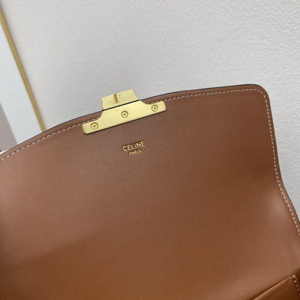 N品 セリーヌ バッグ 人気 ランキング CELINE クラシック トリオンフ バッグ 191242BZ4.04LU タン ゴールド金具 - 画像 (5)