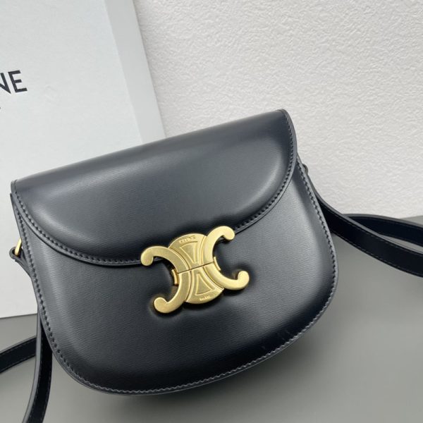 N品 セリーヌ バッグ 人気 ランキング CELINE ミディアム カレッジバッグ 113583BF4.38NO ブラック ゴールド金具 - 画像 (8)