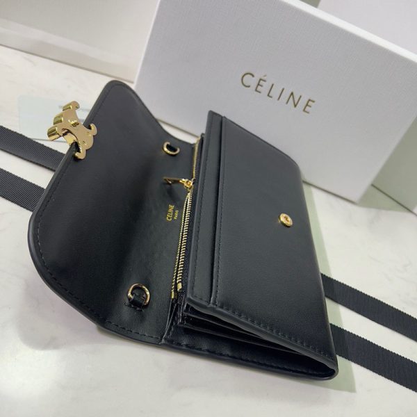 N品 セリーヌ バッグ 人気 ランキング CELINE ショルダーバッグ クロード 194143BF4.38NO ブラック ゴールド金具 - 画像 (2)