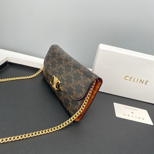 N品 セリーヌ バッグ 人気 ランキング CELINE ショルダーバッグ クロード 194142CUZ.04LU タン ゴールド金具 - 画像 (8)