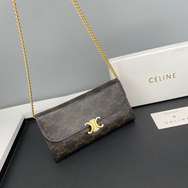 N品 セリーヌ バッグ 人気 ランキング CELINE ショルダーバッグ クロード 194142CUZ.04LU タン ゴールド金具 - 画像 (6)