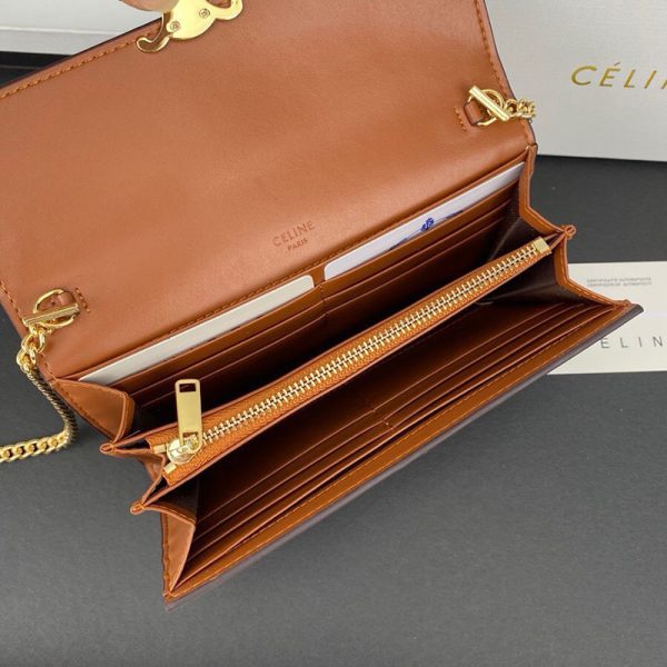 N品 セリーヌ バッグ 人気 ランキング CELINE ショルダーバッグ クロード 194142CUZ.04LU タン ゴールド金具 - 画像 (2)