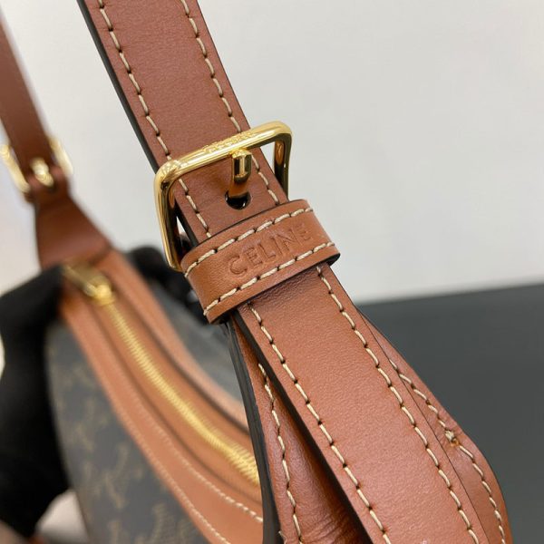 N品 セリーヌ バッグ 人気 ランキング CELINE スモール エロイズ キュイル トリオンフ バッグ 117252FQM.04LU タン ゴールド金具 - 画像 (7)