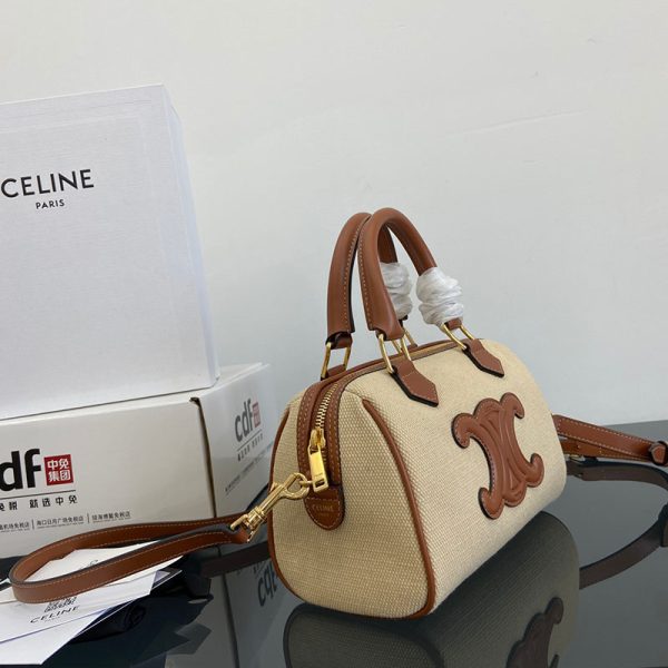 N品 セリーヌ バッグ 人気 ランキング CELINE 旅行バッグおすすめ 持ち歩き 2411801 ナチュラル/タン ゴールド金具 - 画像 (9)