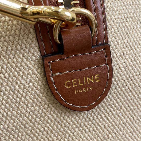 N品 セリーヌ バッグ 人気 ランキング CELINE 旅行バッグおすすめ 持ち歩き 2411801 ナチュラル/タン ゴールド金具 - 画像 (7)