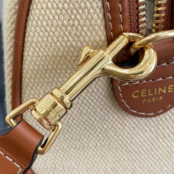 N品 セリーヌ バッグ 人気 ランキング CELINE 旅行バッグおすすめ 持ち歩き 2411801 ナチュラル/タン ゴールド金具 - 画像 (6)