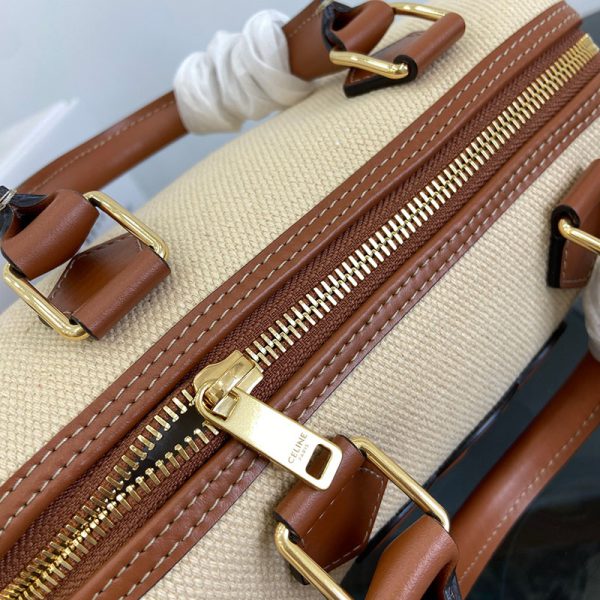 N品 セリーヌ バッグ 人気 ランキング CELINE 旅行バッグおすすめ 持ち歩き 2411801 ナチュラル/タン ゴールド金具 - 画像 (4)