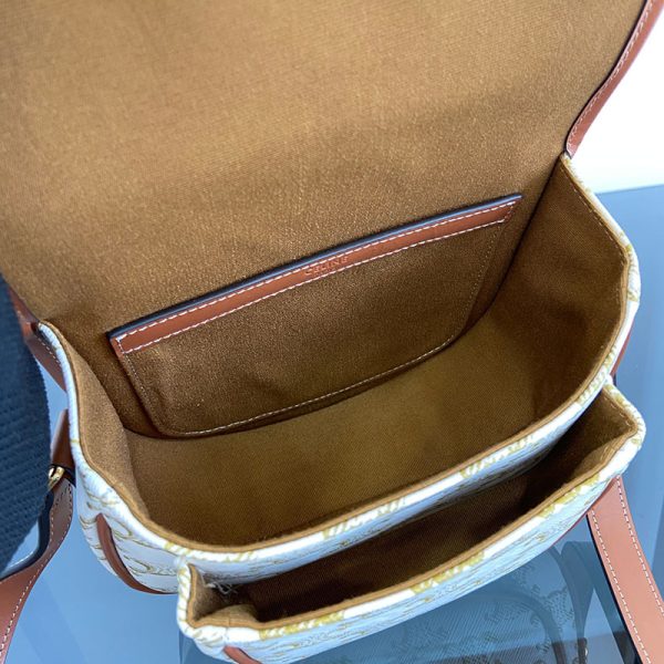 N品 セリーヌ バッグ 人気 ランキング CELINE ミディアム フォルコ バッグ 191502BZJ.01BC ホワイト ゴールド金具 - 画像 (4)