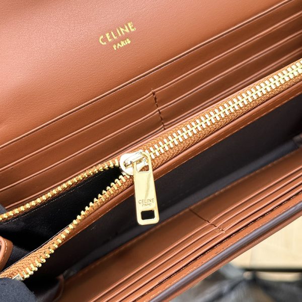 N品 セリーヌ バッグ 人気 ランキング CELINE 大人女子 ショルダーバッグ ブランド C10E313 タン ゴールド金具 - 画像 (5)