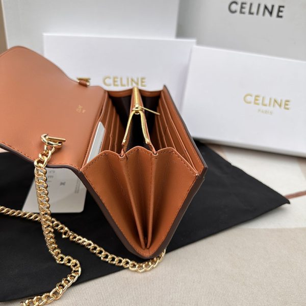 N品 セリーヌ バッグ 人気 ランキング CELINE ショルダーバッグ クロード 194142CUZ.01BC ホワイト ゴールド金具 - 画像 (5)