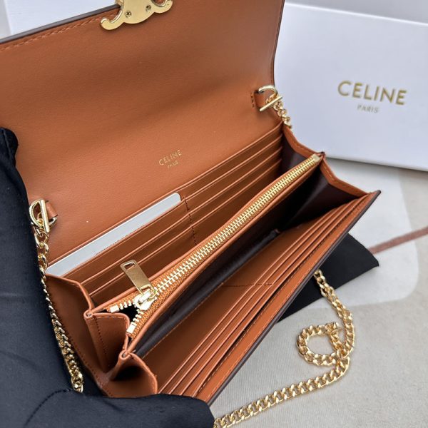 N品 セリーヌ バッグ 人気 ランキング CELINE ショルダーバッグ クロード 194143BFN.04LU タン ゴールド金具 - 画像 (6)